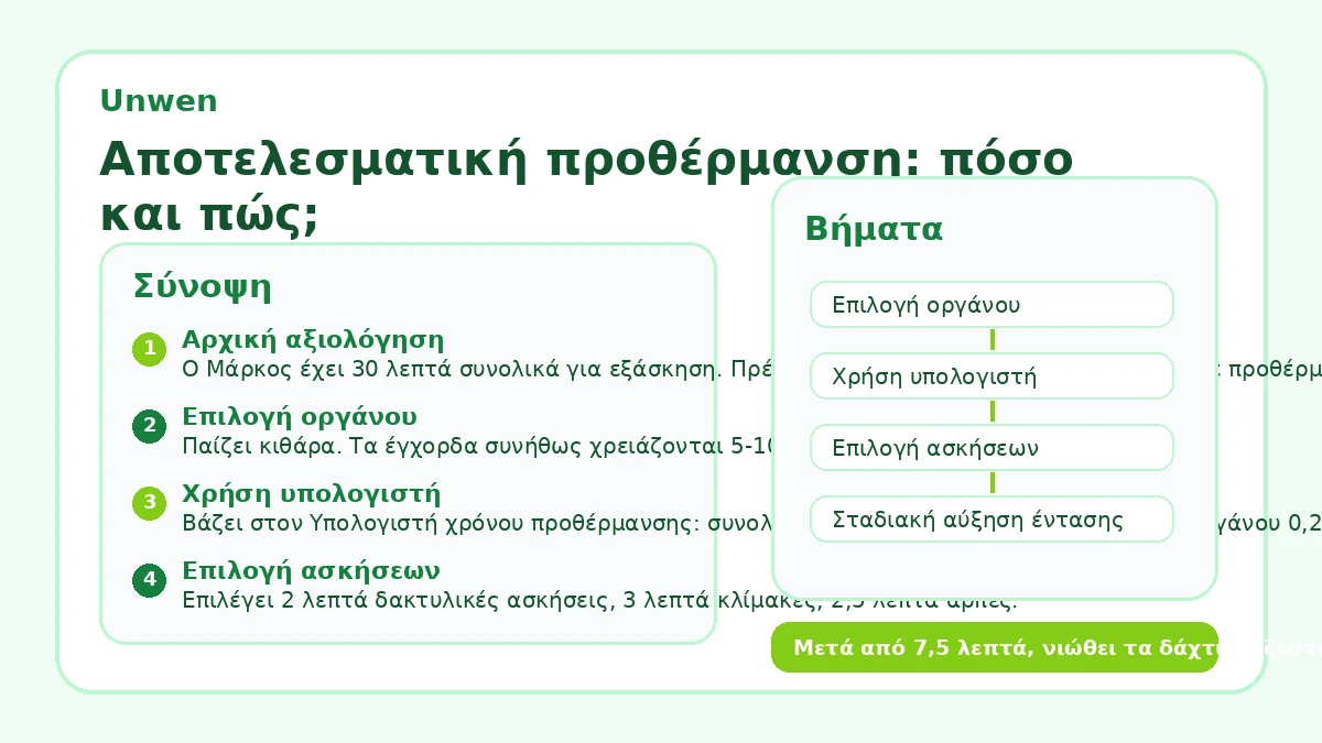 Αποτελεσματική προθέρμανση: πόσο και πώς;